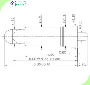 Gold Plated Pogo Pins 5μm Au, Best Aviation Connectors, through hole pogo pins