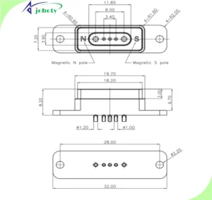 Magnetic Wire Connector, Best Pogo Pin Connector, APC0504-17082