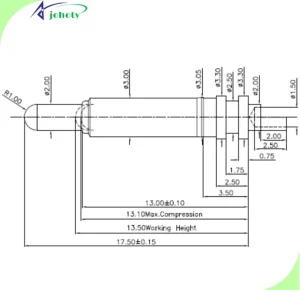 PCB Pogo Pins, spring loaded pin, pogo pin connector, 8