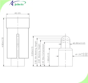 Space Saving pogo pin, pogo pin connector, pogo pins, APC0401-2861
