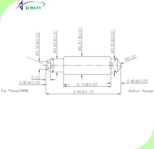Spring force 5gf Pogo Pin for IC Test, High Reliability, APC0401-41743