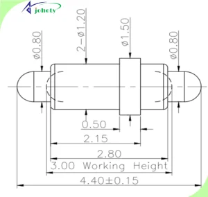 Double Ended Pogo Pin Connector for Low-profile PCB, Exceptional