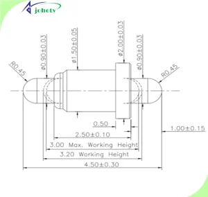 Double Ended Pogo Pin Connector for Low-profile PCB, Reliable