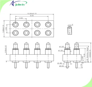 RF Connectors, 99.99% Signal Clarity, Built to Endure, through hole Pogo Pins, 8 pin connector
