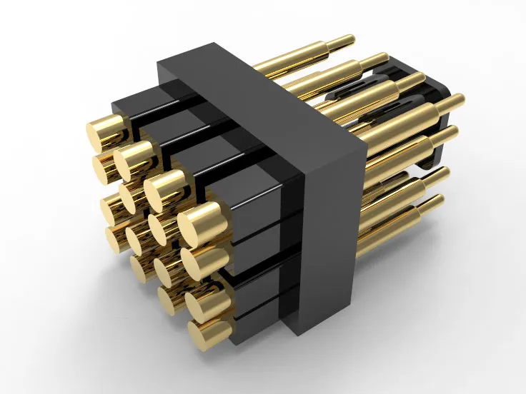 High Vibration 9X Pogo Pins, Zero-Contact-Loss for PCB
