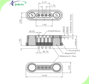 Magnetic Charging Cable, Best Pogo Pin Connector, APC0504-18181