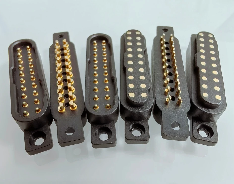 20 pin pogo pin connector, spring loaded connector, spring loaded connectors, custom pogo pins, custom pogo pin manufacturer - Johoty