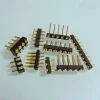 Custom board-to-board pogo pin connector compressed between two parallel PCBs