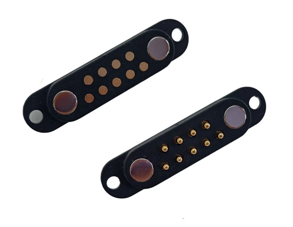 IP65 pogo pin connector, 9 pin, custom magnetic pogo pin connector, IP67 magnetic pogo pin connector, pogo pin manufacturer