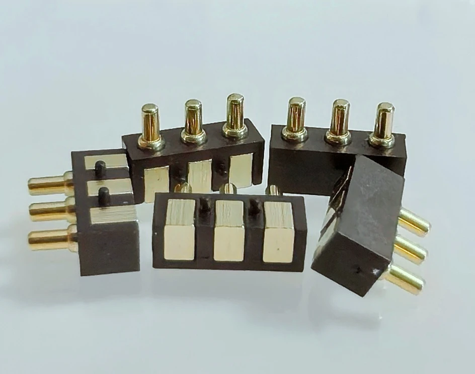 Right angle pogo pin connector, spring loaded connector, spring loaded connectors, custom pogo pins, custom pogo pin manufacturer - Johoty
