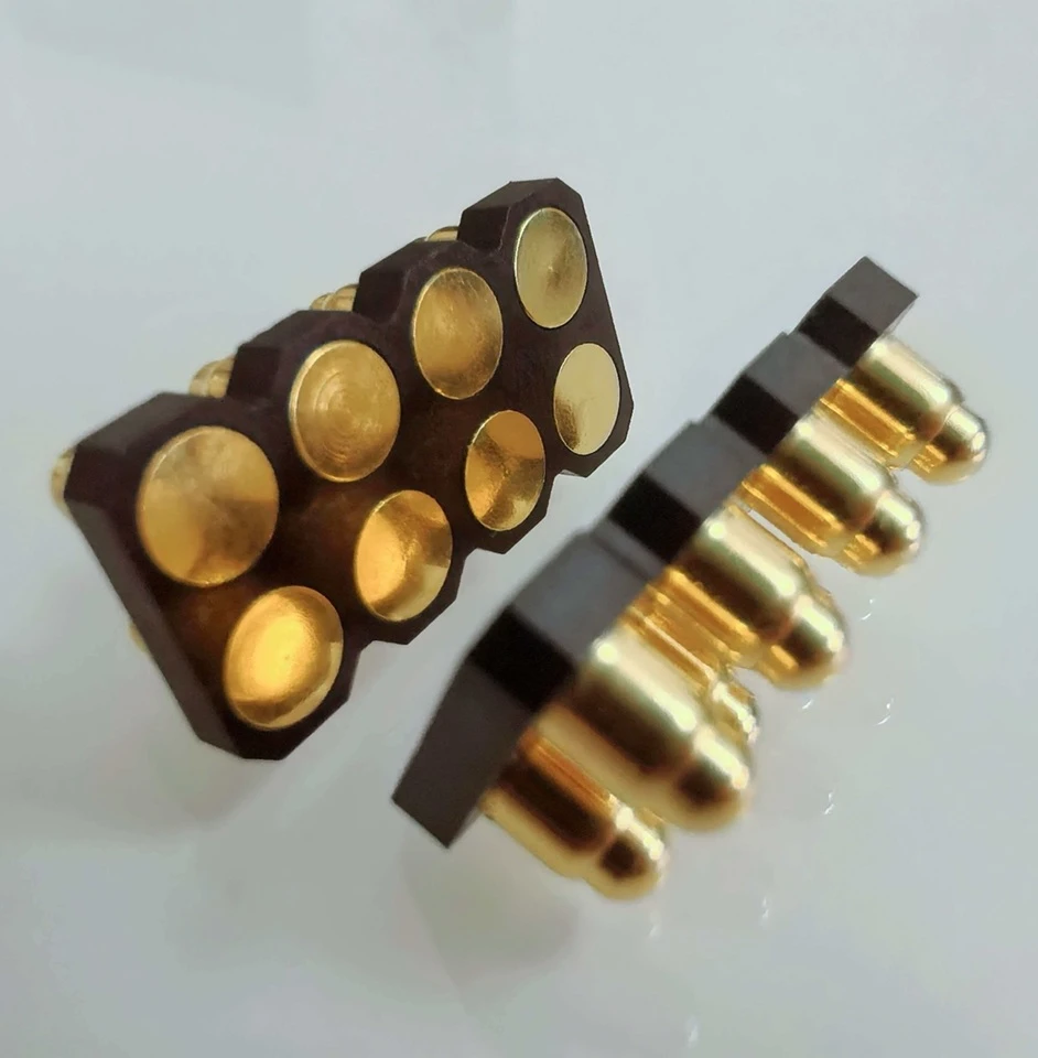 high current pogo pin connector for battery charging, 50A spring loaded pin, custom high current pogo pin connector, pogo pin manufacturer