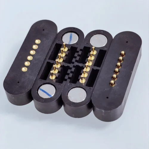 magnetic connector with pogo pins, custom magnetic pogo pin connector, IP67 magnetic pogo pin connector, pogo pin manufacturer