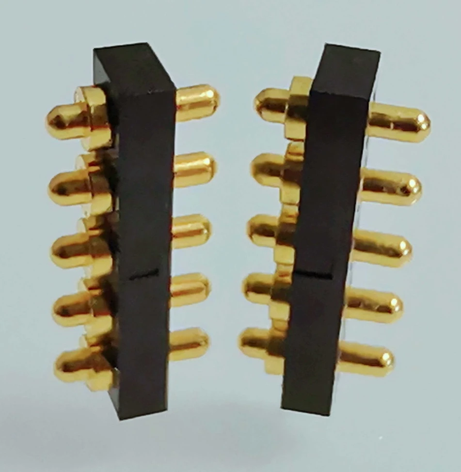 board to board spring loaded connector, low profile spring loaded connector, custom pogo pin connector for portable equipment