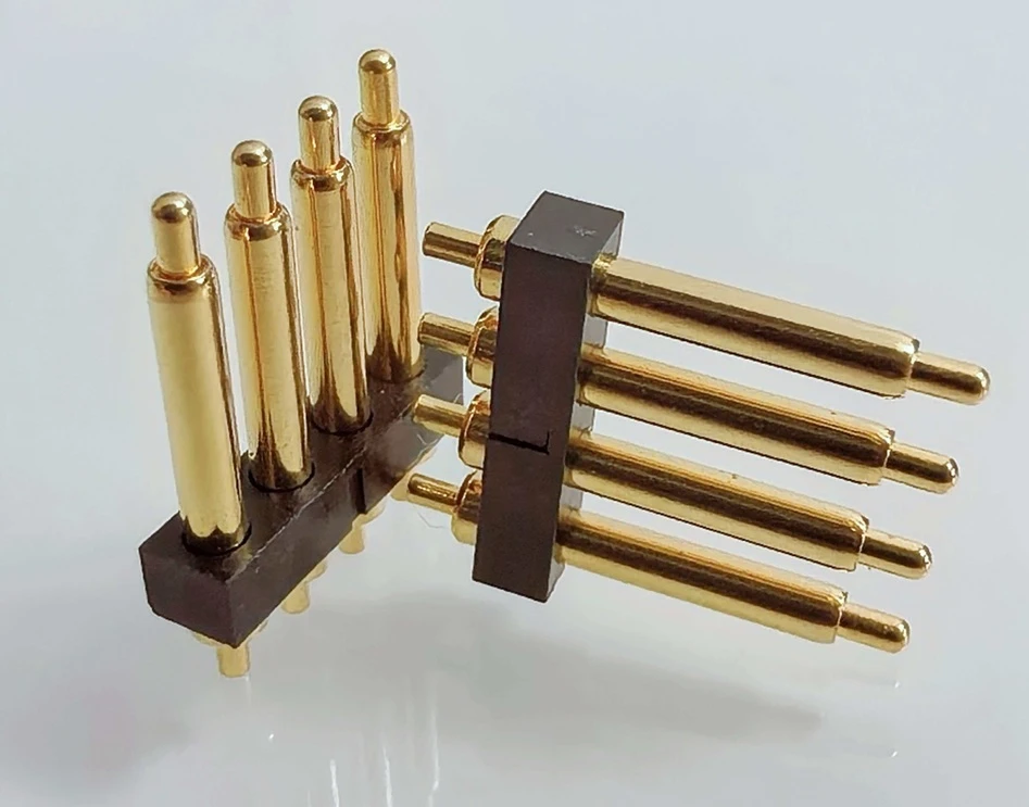 gold plated spring loaded pogo pin cross section, spring loaded connector, custom spring loaded connector, pogo pin manufacturer