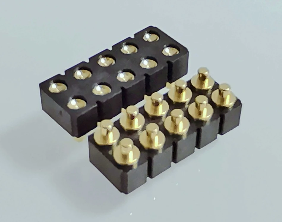 high current pogo pin array, prototype request, and quotation, custom hybrid pogo pin connector
