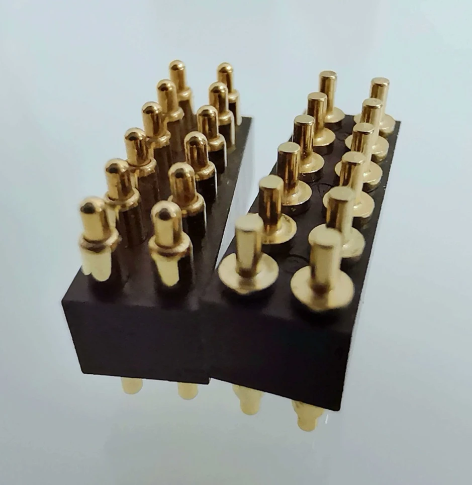 hybrid pogo pin connector internal structure with EMI shielding design, prototype request, and quotation, custom hybrid pogo pin connector