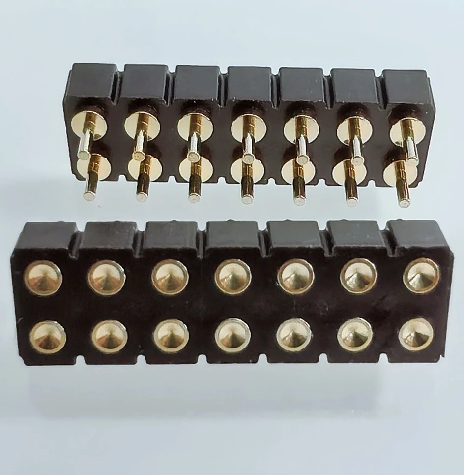 hybrid pogo pin connector internal structure with EMI shielding, prototype request, and quotation, custom hybrid pogo pin connector
