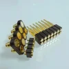 Precision SMT pogo pin connector mounted on PCB for reliable surface mount electrical connection