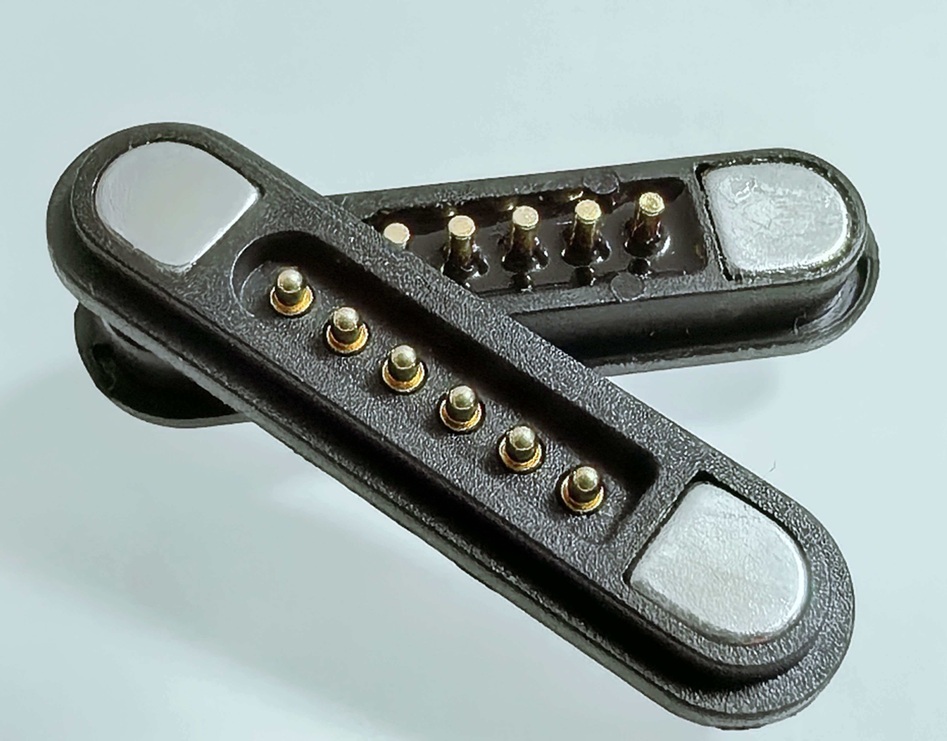 spring loaded connector for charging dock, magnetic spring loaded connector, spring loaded charging connector, pogo pin manufacturer