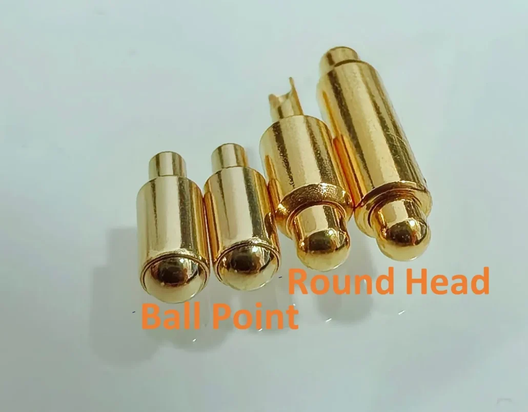 Ball-point and rounded contact tip Solutions, precision gold-plated pogo pins and spring-loaded connector solutions by pogo pin manufacturer JOHOTY