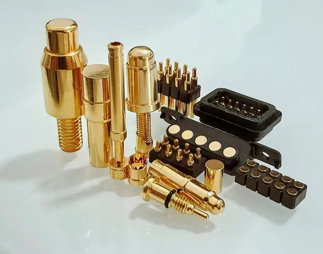 Custom Pogo Pins & Connectors Engineered Around Your Design, Custom gold-plated pogo pins and spring loaded connector by pogo pin manufacturer JOHOTY