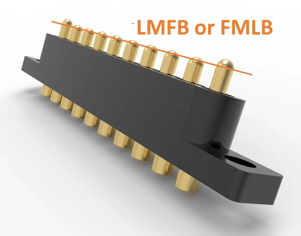 Power Data Detection LMFB FMLB Integration Solutions, precision gold-plated pogo pins and spring-loaded connector solutions by pogo pin manufacturer JOHOTY
